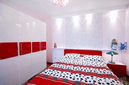 3室2厅红黑白时尚经典设计装修图