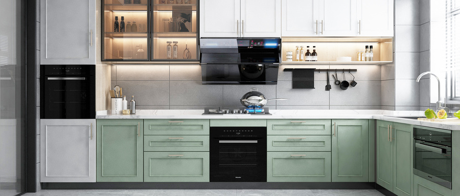 2022款现代简约厨房橱柜尺寸多少合适？效果图有哪些特点？